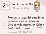 Versículo del día - Romanos 6:23 RV1960