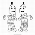 TV Series Bananas In Pajamas Coloring Pages - XColorings.com