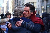 Benedict Cumberbatch hugs Mads Mikkelsen on set in NYC | Doctor strange ...