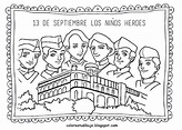 13 de Septiembre niños heroes de Chapultepec - COLOREA TUS DIBUJOS
