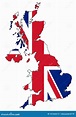Karte Von Großbritannien Mit Flagge Stock Abbildung - Illustration von ...