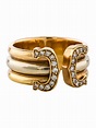 Cartier C de Cartier Diamond Ring - Gold, 18K Yellow Gold Band, Rings ...