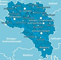 Kreis Schwarzwald-Baar - Kreisgebiet Schwarzwald-Baar