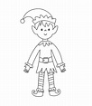Niño Elfo para colorear, imprimir e dibujar – Dibujos-Colorear.Com