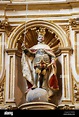 BURGOS, SPAIN - AUGUST 13, 2014: Polychrome Statue of Spanish Emperor ...