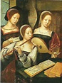 Woman musical instruments | in 1520, approximately) shows three women ...