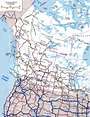 Canada map with provinces, cities, highways detailed large scale free