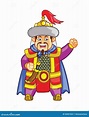 Genghis Khan Chibi Cartoon Mascot Stock Vector - Illustration of sword ...