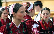 Traditional Hungarian attire worn by a beautiful Hungarian young lady ...