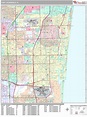 Fort Lauderdale Florida Wall Map (Premium Style) by MarketMAPS
