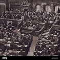 World War 1. German Chancellor, von Bethmann Hollweg, addressing the ...