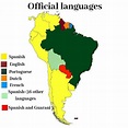 Language Map Of South America | Language map, South america map, Map