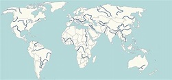 6 Free Printable World River Map - [Outline] | World Map With Countries