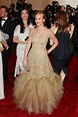 Leighton Meester walks the red carpet at the Met Gala at the ...