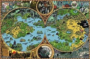 The Geeky Nerfherder: #CoolArt: 'HP Lovecraft's Dreamland Map' print by ...