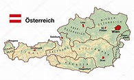 Österrike karta — Stockfoto #31778519 — Depositphotos