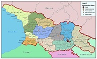 Large detailed administrative map of Georgia | Georgia | Asia ...