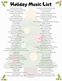 List Of Christmas Songs Printable
