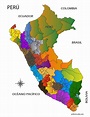 Mapa del Perú y departamentos para colorear e imprimir