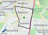 Waterloo - Zetland suburb boundaries