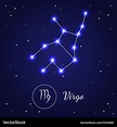 Virgo zodiac sign stars on cosmic sky Royalty Free Vector