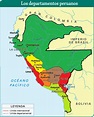 Mapa de la demarcación interna del Estado Peruano a inicios de la Republica