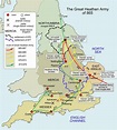 Mapa de anglo-saxões da grã-Bretanha - a grã-Bretanha mapa anglo ...