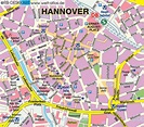 Map of Hanover, center (City in Germany, Lower Saxonia) | Welt-Atlas.de