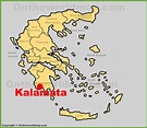 Kalamata location on the Greece map - Ontheworldmap.com
