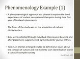 phenomenology example | Phenomenology | Easter