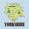 Yorkshire Map - Yorkshire - T-Shirt | TeePublic