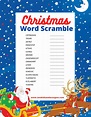Christmas Word Scramble Printable for Kids