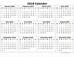 2018 Calendar One Page Templates Free Printable - Riset