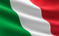 Bandera de italia. ilustración 3d de la ondulación de la bandera ...