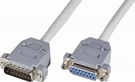 Series, Parallel Cable [1x D-SUB plug 15-pin - 1x D-SUB socket 15-pin ...