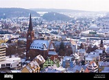 Heidenheim an der Brenz (Baden-Württemberg, Germany) in winter, from ...