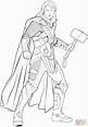 thor ragnarok coloring pages New Avengers Thor coloring page - Escola ...
