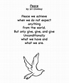 Kids Poems for Peace: Free Printables | Grade Onederful