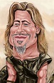 TRAZOS LEMOS: Brad Pitt, Caricatura con boceto.
