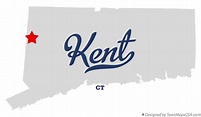 Map of Kent, CT, Connecticut