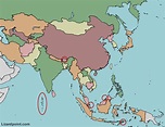 Customize a geography quiz - Asia countries | Lizard Point
