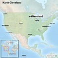 StepMap - Karte Cleveland - Landkarte für USA