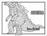 Godzilla 2019 Coloring Pages - COLORBJW