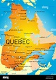 Quebec map vector hi-res stock photography and images - Alamy