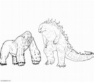 Godzilla vs King Kong 4 Coloring Page - Free Printable Coloring Pages