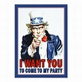 Uncle Sam - I WANT YOU - Party Invitation | Zazzle.com