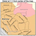 Hailey Idaho Street Map 1634390