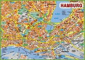 Hamburg tourist attractions map - Ontheworldmap.com