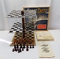 Vintage Mid Century Modern 1960s Atomic Space Age Chess Set Wood Glass ...