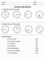 Exercise for telling time